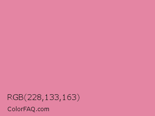 RGB 228,133,163 Color Image