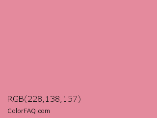 RGB 228,138,157 Color Image
