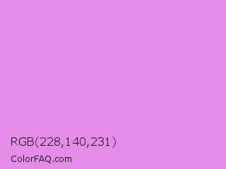 RGB 228,140,231 Color Image