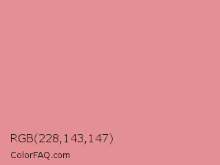 RGB 228,143,147 Color Image