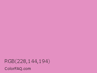 RGB 228,144,194 Color Image