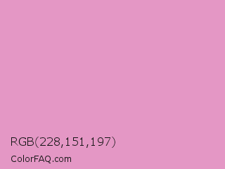 RGB 228,151,197 Color Image