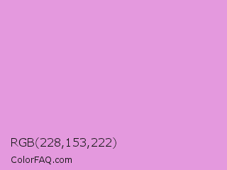 RGB 228,153,222 Color Image