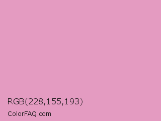 RGB 228,155,193 Color Image