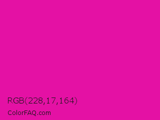 RGB 228,17,164 Color Image