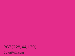RGB 228,44,139 Color Image