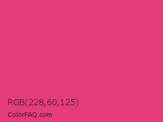 RGB 228,60,125 Color Image