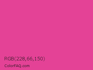 RGB 228,66,150 Color Image