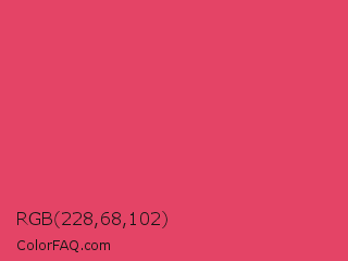 RGB 228,68,102 Color Image