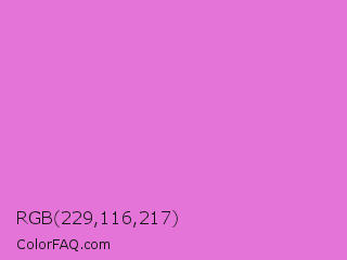 RGB 229,116,217 Color Image