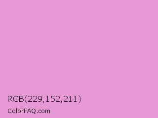 RGB 229,152,211 Color Image