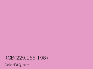 RGB 229,155,198 Color Image