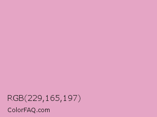 RGB 229,165,197 Color Image