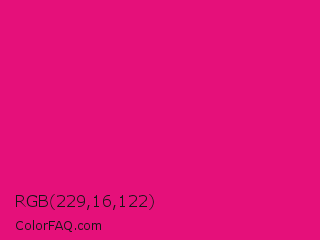 RGB 229,16,122 Color Image