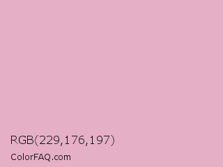 RGB 229,176,197 Color Image