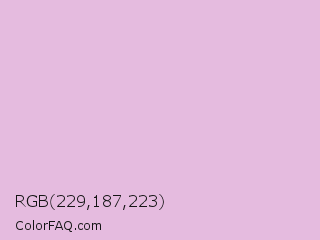 RGB 229,187,223 Color Image