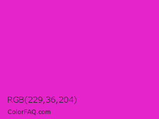 RGB 229,36,204 Color Image