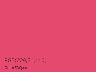 RGB 229,74,110 Color Image