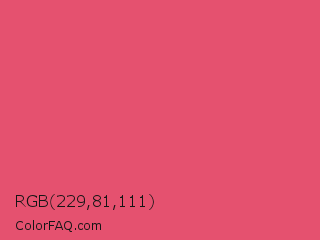 RGB 229,81,111 Color Image