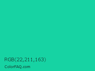 RGB 22,211,163 Color Image