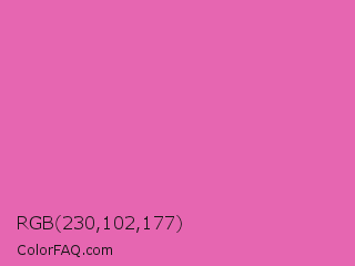 RGB 230,102,177 Color Image