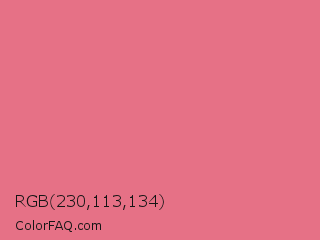 RGB 230,113,134 Color Image