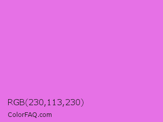RGB 230,113,230 Color Image