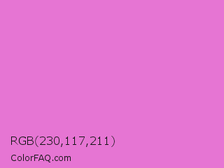 RGB 230,117,211 Color Image