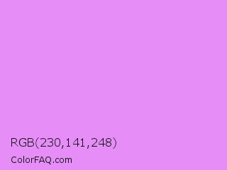 RGB 230,141,248 Color Image