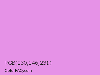 RGB 230,146,231 Color Image