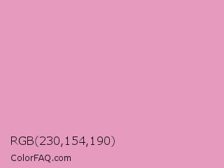 RGB 230,154,190 Color Image