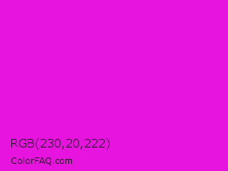 RGB 230,20,222 Color Image