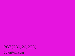 RGB 230,20,223 Color Image