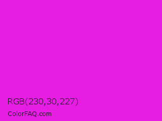 RGB 230,30,227 Color Image