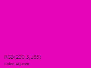 RGB 230,5,185 Color Image
