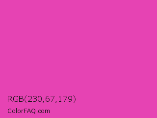 RGB 230,67,179 Color Image
