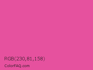 RGB 230,81,158 Color Image
