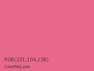 RGB 231,104,138 Color Image