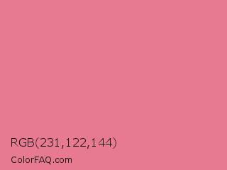 RGB 231,122,144 Color Image