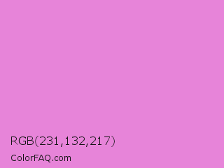 RGB 231,132,217 Color Image