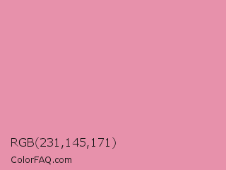 RGB 231,145,171 Color Image