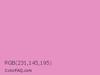 RGB 231,145,195 Color Image