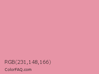RGB 231,148,166 Color Image