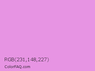 RGB 231,148,227 Color Image