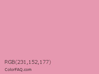 RGB 231,152,177 Color Image