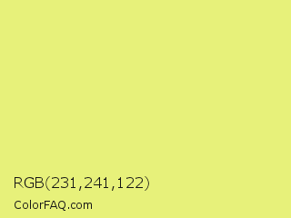 RGB 231,241,122 Color Image