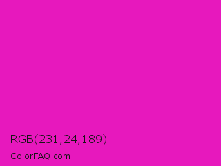 RGB 231,24,189 Color Image