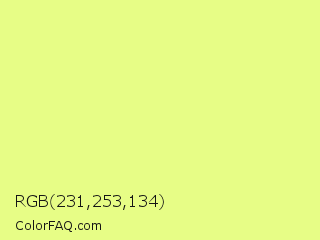 RGB 231,253,134 Color Image