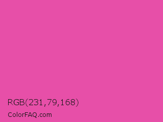 RGB 231,79,168 Color Image