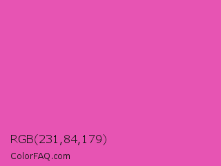 RGB 231,84,179 Color Image